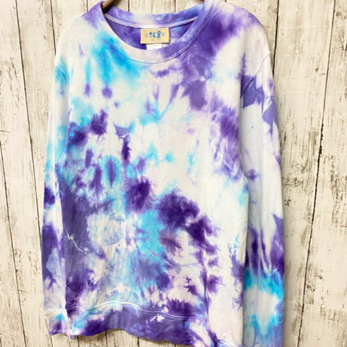 タイダイ スウェット トレーナー M パープル×ブルー HD17-46