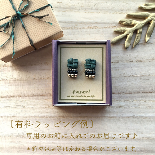送料無料】こんまい耳飾り／秋冬シック〈ピアス〉クラフトバンド