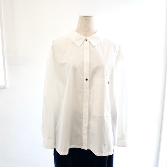 pleats pocket shirt (organic cotton) 9枚目の画像