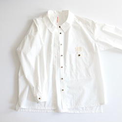 pleats pocket shirt (organic cotton) 8枚目の画像