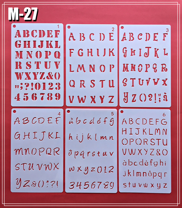 ステンシル　スタンプ　ハンドメイド　DIY　アルファベット　数字　ロゴ　看板