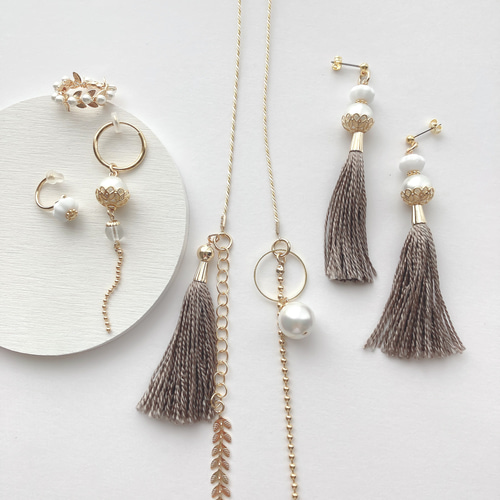 4WAY NECKLACE:「Ginnezu」銀鼠 Vine ネックレス・ペンダント OShiO