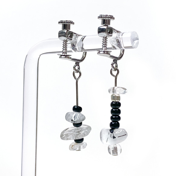 no.110］天然石 イヤリング・ピアス ／ シンプル メンズ 韓国 オシャレ  