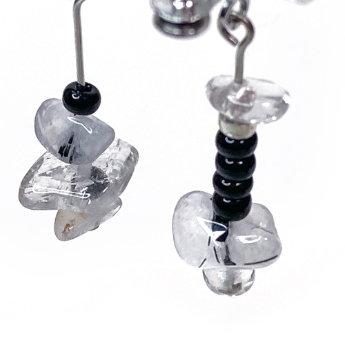 no.110］天然石 イヤリング・ピアス ／ シンプル メンズ 韓国 オシャレ  