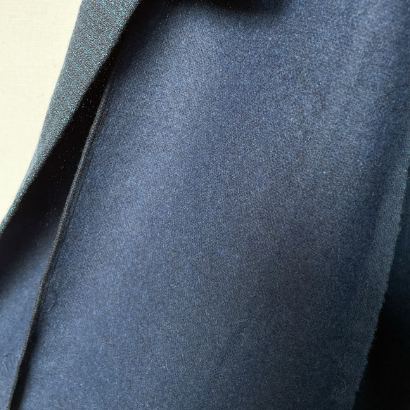 メンズ あったか丹前 作務衣コート ロング 122cm丈 着物リメイク 紺 和装 アウター 秋冬 カーディガン 4108 11枚目の画像
