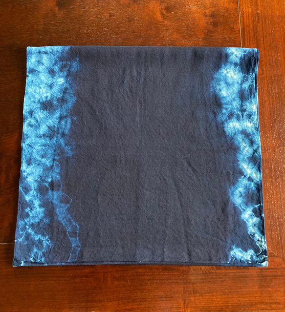 天然藍染　ウールショール 3枚目の画像