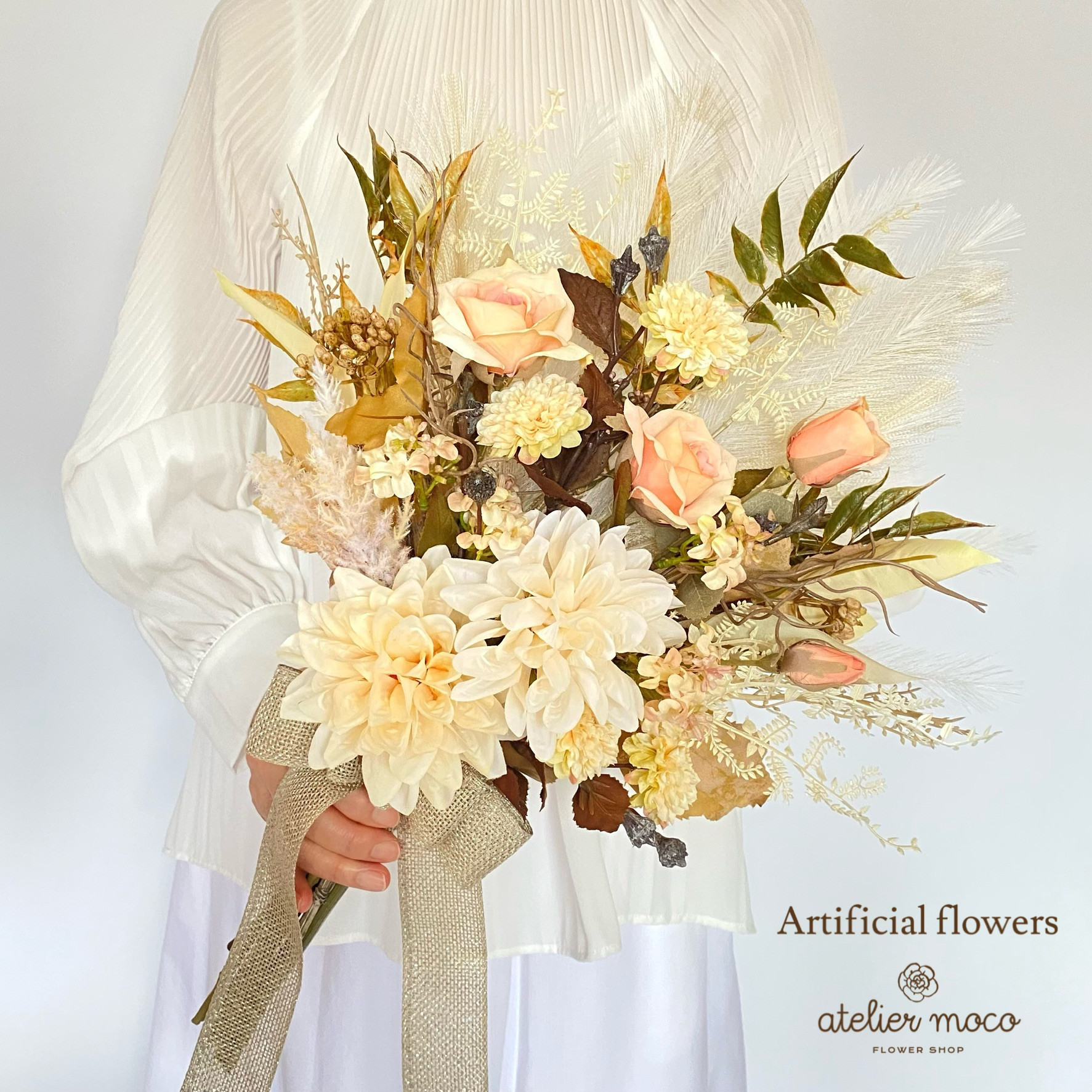 milky color bouquet アーティフィシャルフラワーブーケ milky color bouquet アーティフィシャルフラワーブーケ