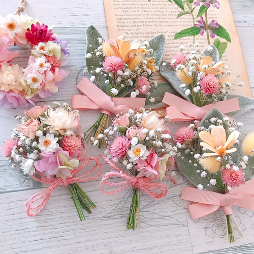 受注制作】プチフラワーをメインにしたキュートでガーリー♪なドライ  