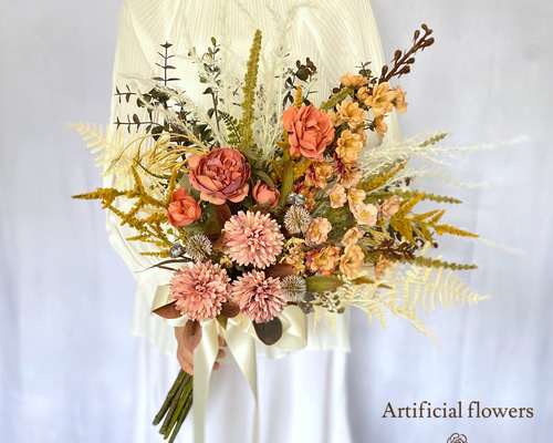 922ウェディングブーケ アーティフィシャルフラワー クラッチブーケ