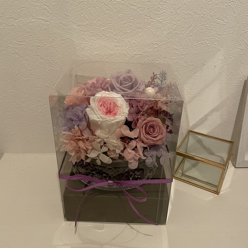 ころんと可愛いてまりローズ フラワーアレンジ プリザーブドフラワー  