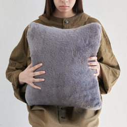 軽くて暖かい メリノウール【SERENE】ウール ファシー付きクッションカバー  毛布 天然素材　温活LP-035074 2枚目の画像