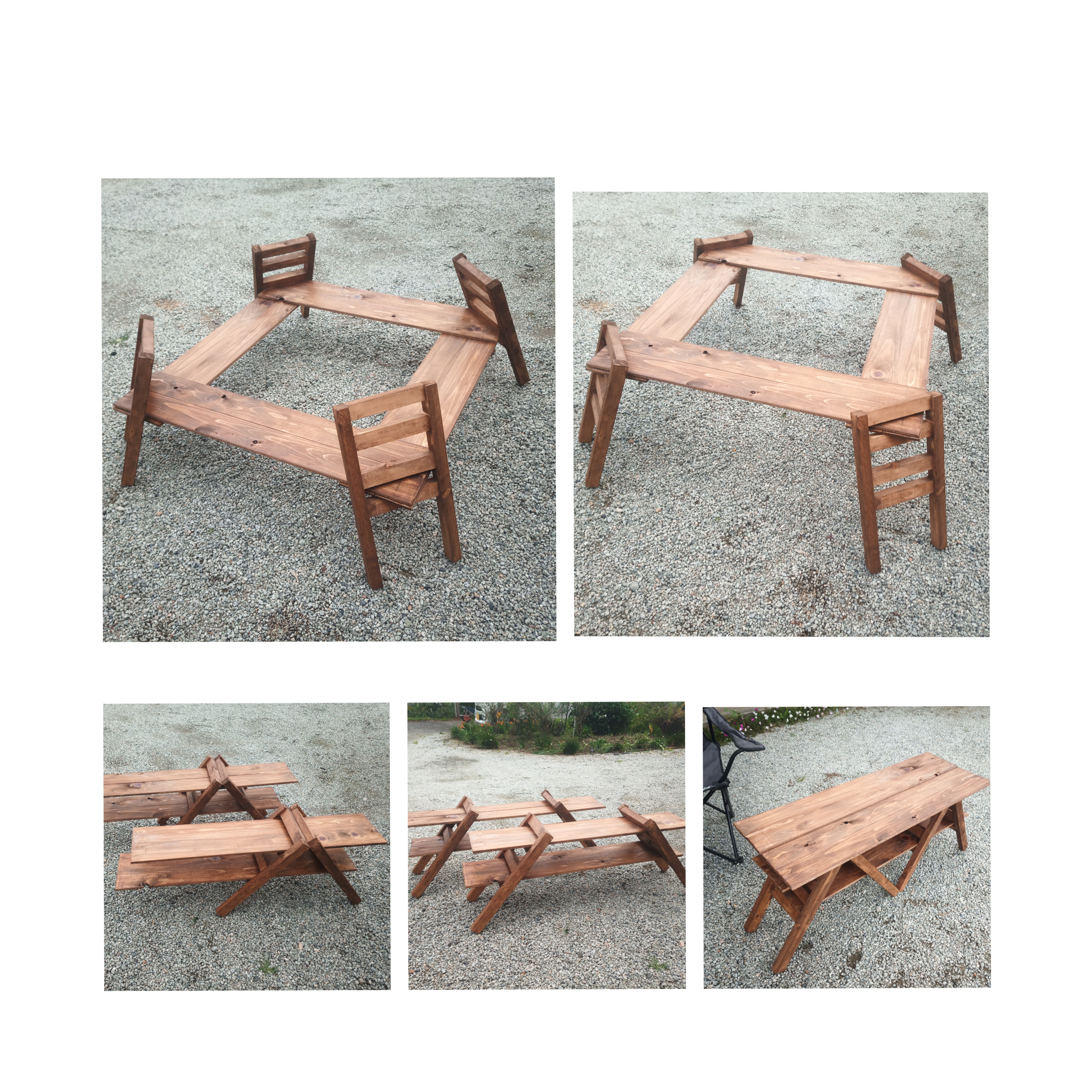 【受注制作】新作キャンプ用　ヒノキ天板　棚　ラック　囲炉裏テーブル高さ2パターン 40cm 27cm