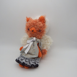 【あみぐるみ】ハロウィン天使猫　甘い子　ファーモール　ドレスっ子【205】 8枚目の画像