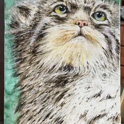 油絵 マヌル猫 絵画 kamekoen 通販 14774245｜Creema(クリーマ)