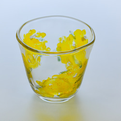 ガラスのフリーカップ ミモザ 2枚目の画像