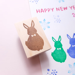 レトロうさぎ お祭り ありがとう 消しゴムはんこ - メルカリ