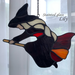ステンドグラス ハロウィン オーナメント「エレガントな魔女」 再販
