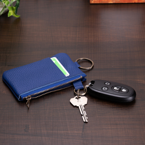 イタリアンレザーのキーケース ポーチタイプ 単体販売 小銭やカード