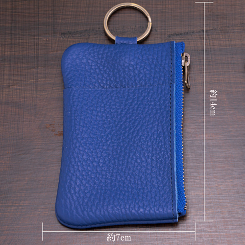 イタリアンレザーのキーケース ポーチタイプ 単体販売 小銭やカード