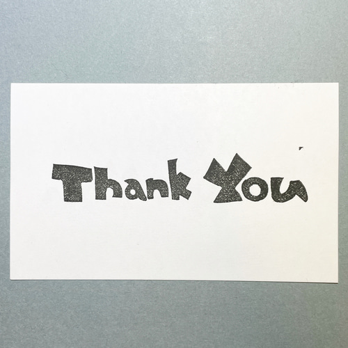 thank youの消しゴムはんこ ぷっくり文字 #21 はんこ・スタンプ
