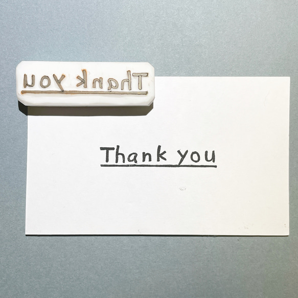 thank youの消しゴムはんこ 2 はんこ・スタンプ こぶたのおみせ