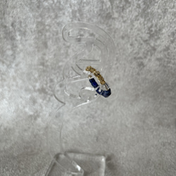 Indian lapis lazuli （gold）ラピスラズリ　水晶　イヤーカフ 3枚目の画像