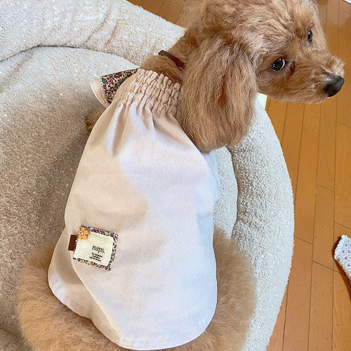 ギャザースモック*犬服ハンドメイド*SS〜L*techichi ペット服 ギャザースモック*犬服ハンドメイド*SS〜L*techichi ペット服