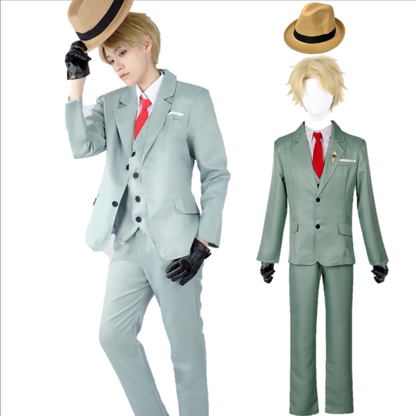送料無料 いつまで ロイド 黄昏(たそがれ)風 ウィッグ 帽子付き コスプレ 衣装 衣装一式