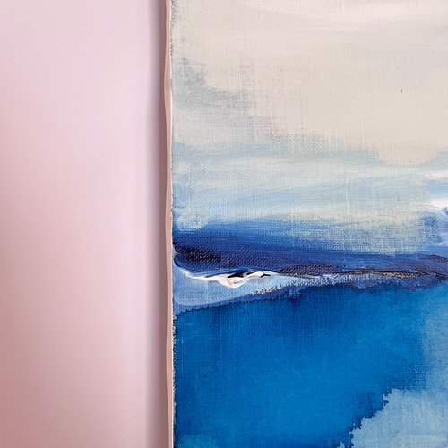 A study of the color blue δ/抽象画 (F4) /北欧/アート/モダン A study of the color blue δ/抽象画 (F4) /北欧/アート/モダン