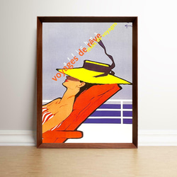 ルネ・グリュオー 1960年代 フランス 雑誌 ヴィンテージ 広告 額付