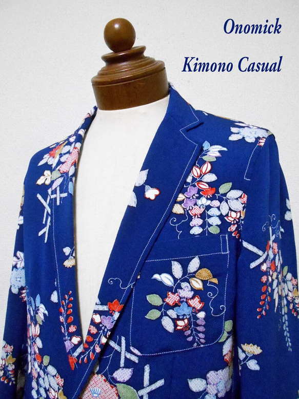 着物テーラードジャケット Kimono Tailored jacket MJ-089/L 1枚目の画像