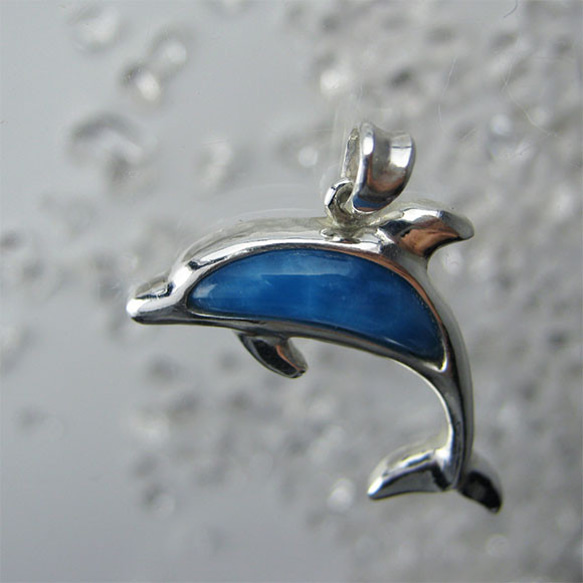 イルカのいる海　小さく青いイルカ、家宝だね【送料無料】iruka103  ドルフィン 4枚目の画像