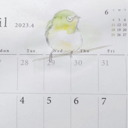 メジロのカレンダー  2023 6枚目の画像