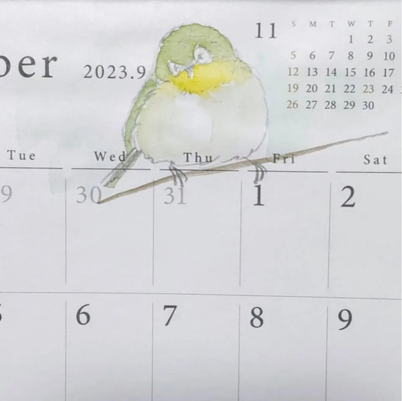 メジロのカレンダー  2023 13枚目の画像