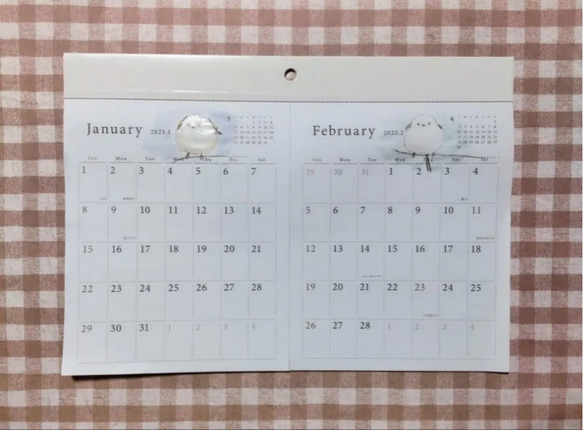 シマエナガのカレンダー  2023 1枚目の画像