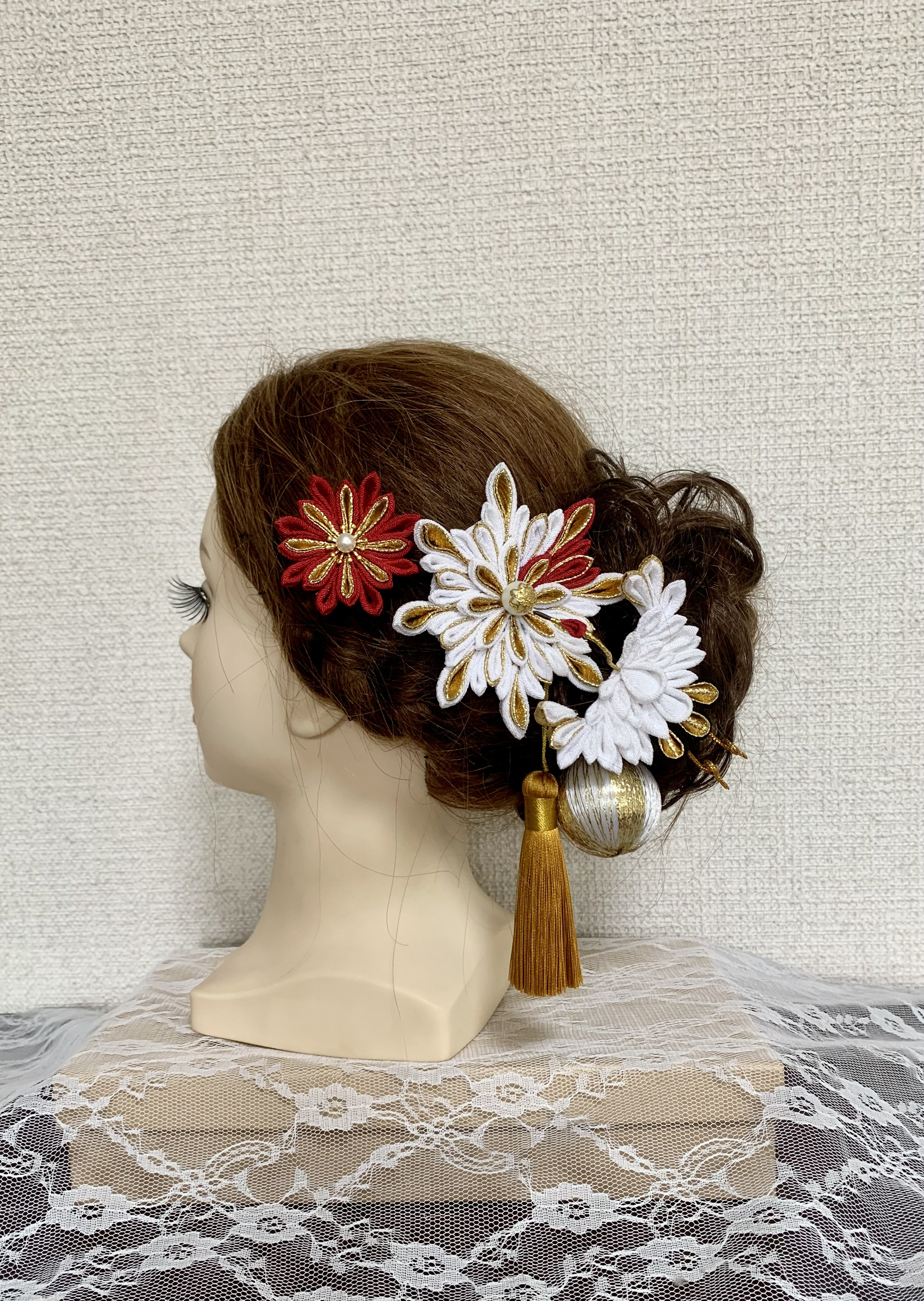 髪飾り つまみ細工 成人式 結婚式 前撮り