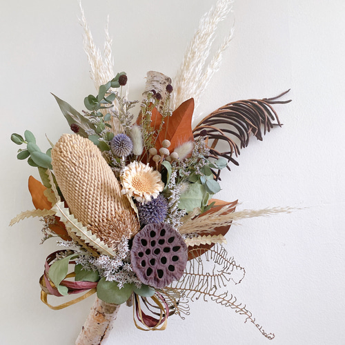 縦長ガーランド縦長スワッグドライフラワースワッグドライフラワーリース