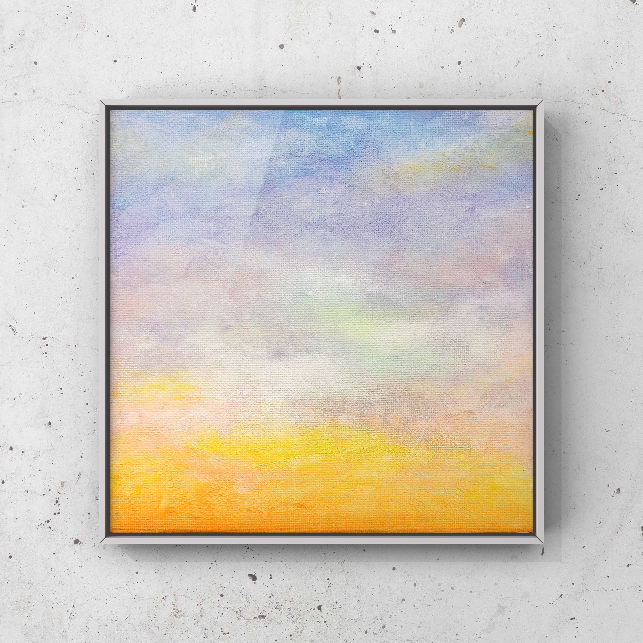 マジックアワーの空 20×20cm キャンバス テクスチャーアート