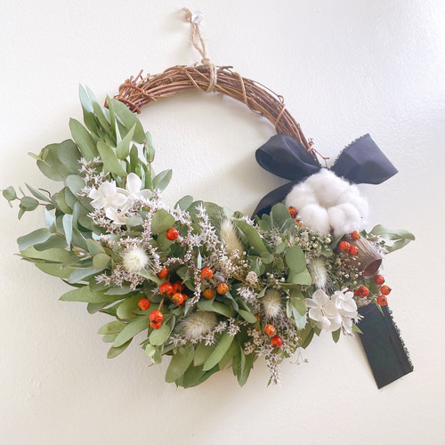 ドライリース ❤２６センチ位❤ ナチュラル❤クリスマス❤冬　ウィンター❤グリーン クリスマス】ノスタルジックなクリスマスリース 冬リース ナチュラル