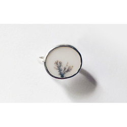 Dendritic Agate 樹枝瑪瑙純銀戒指 樹枝状結晶メノウ 可調式 第1張的照片