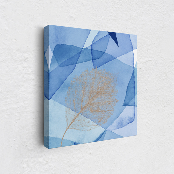 正方形キャンバスパネル _SQUARE 涼しげブルー 3枚セット　北欧インテリアアートパネルでお部屋の模様替え 4枚目の画像
