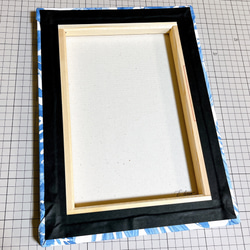 正方形キャンバスパネル _SQUARE 涼しげブルー 3枚セット　北欧インテリアアートパネルでお部屋の模様替え 10枚目の画像