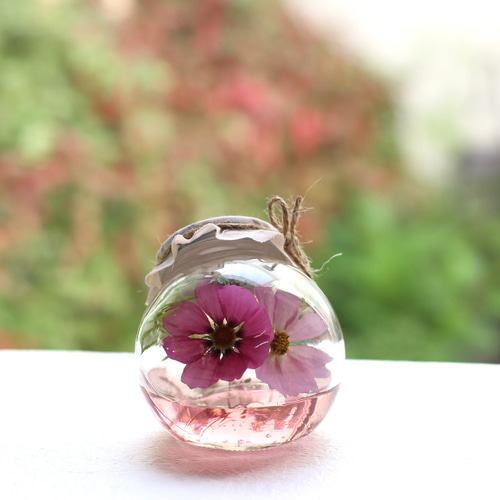 Creema限定❤ドライフラワー/ジェルボトルフラワー・コスモス（秋桜