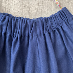 群青色♡ハリあるギャザースカート 6枚目の画像