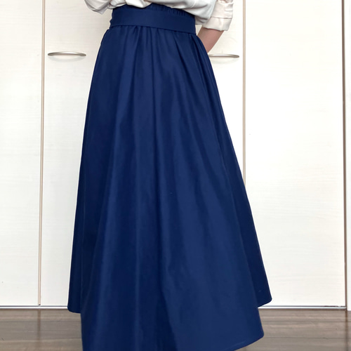 新品♡定価3.4万♡ RALPH LAUREN ギンガム 巻き　スカート　麻　青 ギンガム リネンコットン ラップ スコート | ラルフ ローレン