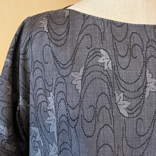 着物リメイク 大島紬 半袖ワンピース ワンピース 着物リメイク シルキ