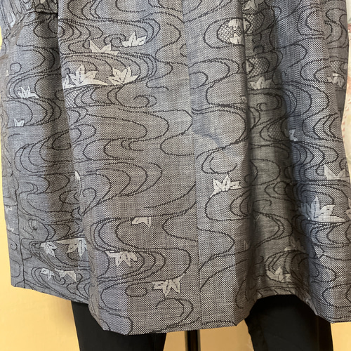 着物リメイク 大島紬 半袖ワンピース ワンピース 着物リメイク シルキ