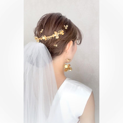 MA116  ウェディング ヘッドドレス　カチューシャ ブライダル ヘアアクセサリー 結婚式 前撮り 卒業式 9枚目の画像