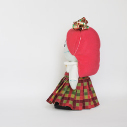 [ 2022 冬 クリスマス ] nuiMOs ぬいもーず ハンドメイド 人形着せ替え服 【チェック2点セット】 2枚目の画像