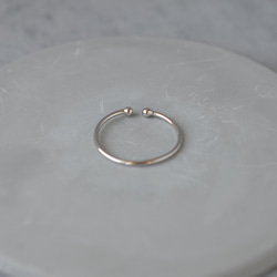 silver925純銀C細長戒指銀鉑鍍膜戒指開口戒指窄R014S 第6張的照片